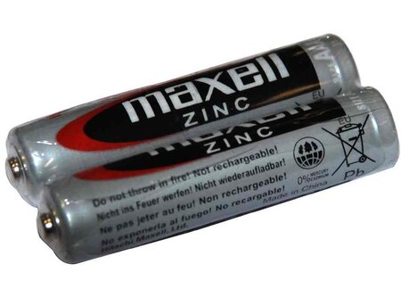 Pack de 2 Pile Zinc Micro AAA R03 1,5V MAXELL