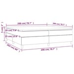 vidaXL Sommier à lattes de lit avec matelas Gris clair 200x200cm Tissu