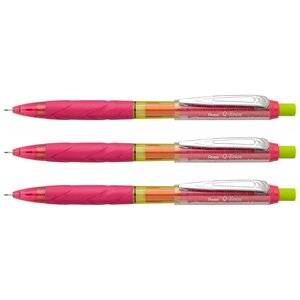 Porte-mines Q-Erase  0 5 mm  pink/jaune x 3 PENTEL