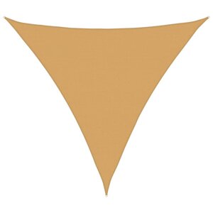 vidaXL Voile d'ombrage 160 g/m² triangulaire sable 5x5x5 m PEHD