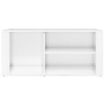 vidaXL Armoire à chaussure Blanc brillant 100x35x45 cm Bois ingénierie