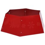 vidaXL Jupe de sapin de Noël Rouge Ø68x25 cm