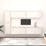 vidaXL Meubles TV 6 Pièces Blanc Bois massif de pin