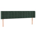 vidaXL Tête de lit à LED Vert foncé 203x16x78/88 cm Velours