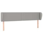 vidaXL Tête de lit avec oreilles Gris clair 203x23x78/88 cm Tissu