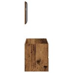vidaXL Armoire de salle de bain et miroir vieux bois bois d'ingénierie