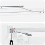 vidaXL Auvent rétractable électrique Vert et blanc 3 x 2 5 m
