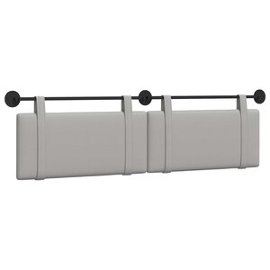 vidaXL Tête de lit suspendue Gris nuage Tissu