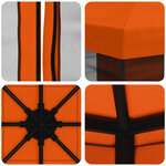 vidaXL Abri de jardin avec parois 3 x 3 m Orange Polyester et Acier