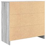 vidaXL Buffet avec tiroir sonoma gris 80x34x76 cm bois d'ingénierie