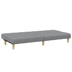 vidaXL Canapé-lit à 2 places avec repose-pied gris clair tissu