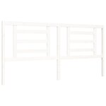 vidaXL Cadre de lit sans matelas blanc bois massif