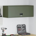 vidaXL Armoire murale pour garage Vert olive 90 x 33 x 35 cm