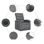 vidaXL Fauteuil inclinable électrique gris similicuir