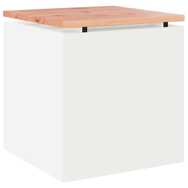 vidaXL Banc de jardin Blanc 40 x 40 x 43 cm Acier