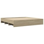 vidaXL Cadre de lit chêne sonoma 200x200 cm bois d'ingénierie