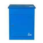 Boîte à colis moyenne 1 porte Bleue à accès frontal Acier galvanisé SMART PARCEL BOX®