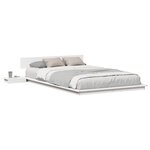 vidaXL Cadre de lit avec tête de lit Marron 135 x 190 cm bois
