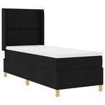 vidaXL Lit à ressorts avec matelas Noir 80 x 200 cm tissu