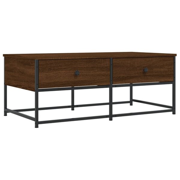 vidaXL Table basse chêne marron 100x51x40 cm bois d'ingénierie