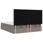 VidaXL Cadre de lit ottoman avec matelas taupe 160x200 cm tissu