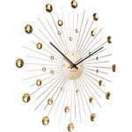 Horloge ronde en métal sunburst 50 cm
