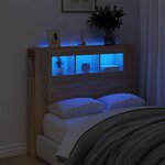 vidaXL Tête de lit à LED chêne sonoma 120x18 5x103 5cm bois ingénierie