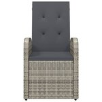 vidaXL Chaises de jardin inclinables coussins lot de 2 Résine tressée