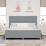 Cadre de lit vidaXL Gris clair 180x200 cm Tissu