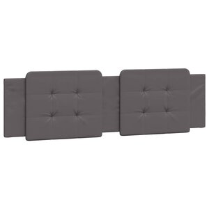 vidaXL Coussin de tête de lit Zadar gris 180 cm similicuir