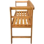 vidaXL Banc de jardin avec coussin 157 cm Bois d'acacia massif