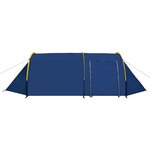 vidaXL Tente de camping pour 4 personnes Bleu marine/jaune