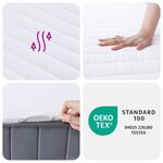 vidaXL Matelas en mousse moyennement doux 90x190 cm