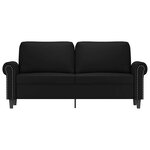 vidaXL Canapé à 2 places Noir 140 cm Similicuir