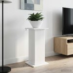 vidaXL Support de Plante 2 pc Blanc brillant 30 5 x 30 x 60 5 cm