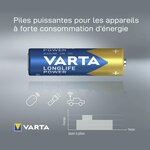 Blister de 8 Piles LONGLIFE Power 4906 AA Mignon LR6 VARTA