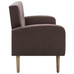 vidaXL Canapé à 3 places Tissu Marron