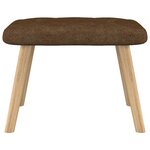 vidaXL Chaise de relaxation avec tabouret Marron Tissu