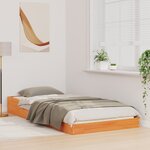 vidaXL Cadre de lit Marron cire 80 x 200 cm Bois massif en pin