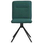 vidaXL Chaises à manger lot de 4 vert foncé tissu