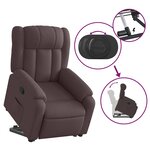 vidaXL Fauteuil inclinable marron foncé tissu