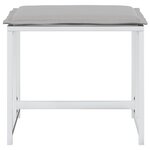 vidaXL Tabourets de jardin avec coussins 4Pièces blanc acier et textilène