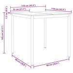 vidaXL Table de salle à manger / Table de repas Bois d'ingénierie