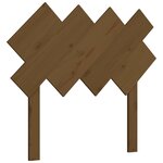 vidaXL Tête de lit Marron miel 92x3x81 cm Bois massif de pin