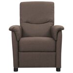Vidaxl fauteuil inclinable électrique taupe tissu
