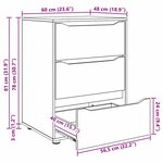 vidaXL Armoire de rangement Chêne artisanal 60 x 48 x 81 cm