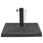 Vidaxl base carrée de parasol résine noir 19 kg