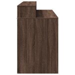 vidaXL Bureau et lumières LED chêne marron bois d'ingénierie