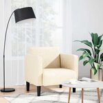 vidaXL Canapé-chaise accoudoirs crème 54 cm tissu velours côtelé