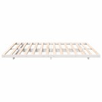 vidaXL Cadre de lit surélevé Blanc 200 x 200 cm Bois massif en pin